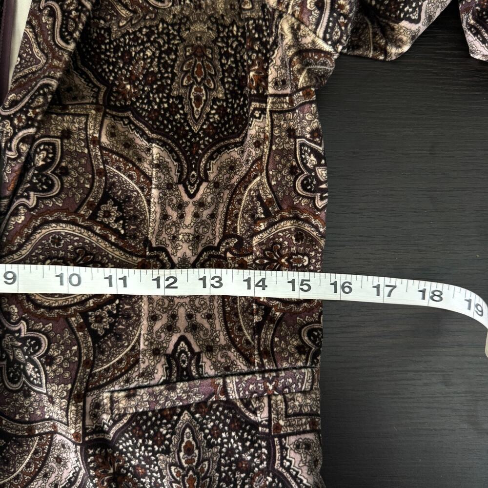 Circolo 1901 Blazer Jacket Women 40 IT Velvet Paisley Floral Preppy Classic 4 US - Picture 12 of 14